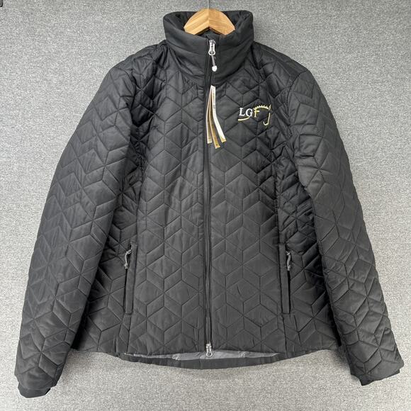 NEW Noble Equestrian Quilted Jacket Women's Size Large Black Insulated Warm - Picture 1 of 12
